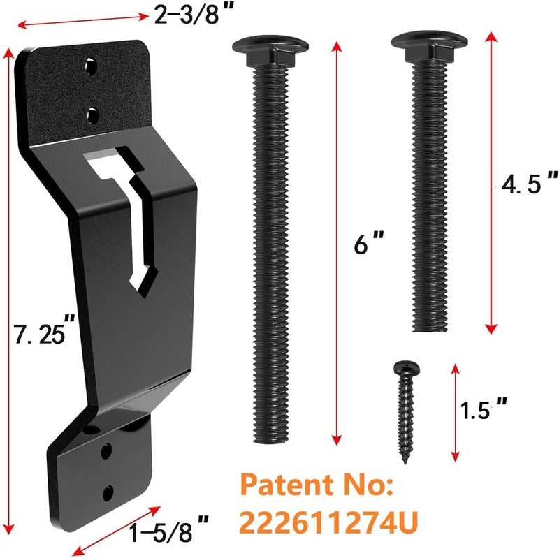 Adamoss Wall Mount Spare Tire Carrier Mount for Trailer,Spare Tire Carrier Bracket for Enclosed Trailer Accessories Spare Tire Holder for Trailer, Wheel Bracket Rack for Enclosed Trailer(Black) - Image 2